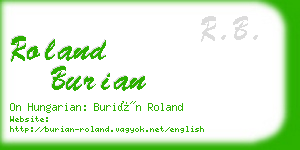 roland burian business card